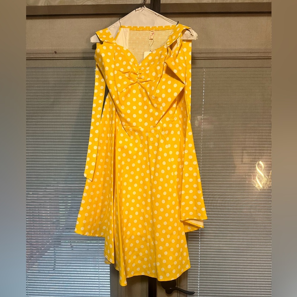 Yellow Polka Dotted Dress